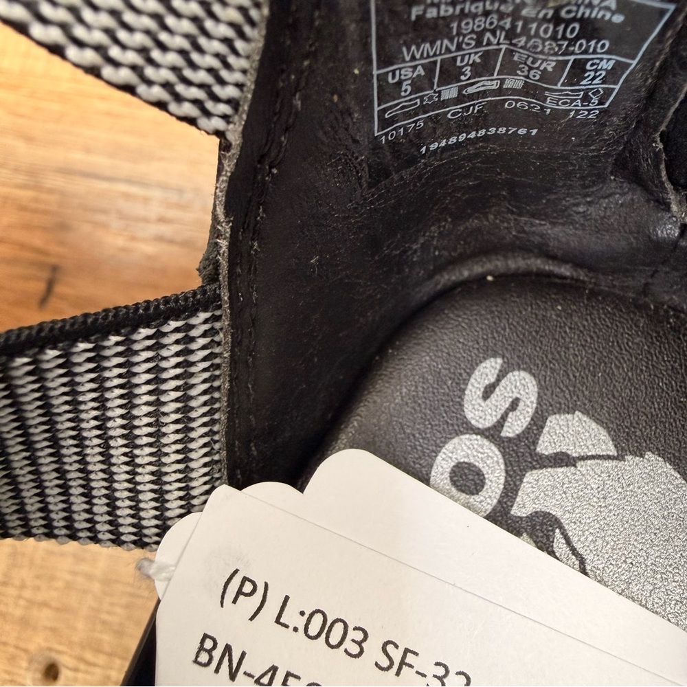 Sorel Stylish Black and Gray Women's size 5 Sandals - Picture 8 of 8